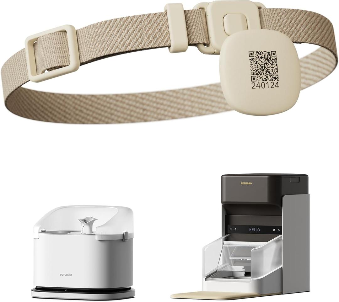 PETLIBRO RFID Collar Tag for Smart App Monitoring Cat Water Fountain PLWF305 and One RFID Automatic Cat Feeder PLAF301, Lightweight and Compact Tag with Snap Release Design