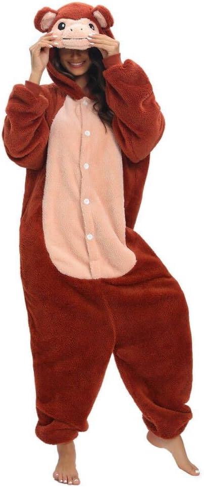 Luojida Onesie Adult Pajamas Cosplay Fleece Halloween Costume Unisex Sleepwear Jumpsuit Oversized Family Couples Pajamas XL