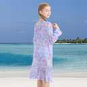 Girls Swimsuit 2 Piece Bikini Bathing Suit with Drawstring Cover Up Girls' Swimwear 9-16 Years