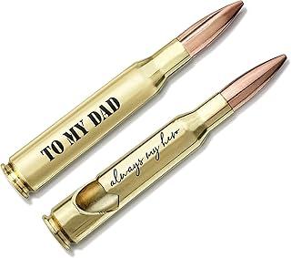 Birthday Gifts for Dad - Unique Bottle Opener - Real Used Casing -Father Gifts from Daughter, Son - Engraved Dad Gifts for Men - Birthday Presents for Dad in Deluxe Gift Box (Pack Of 6)