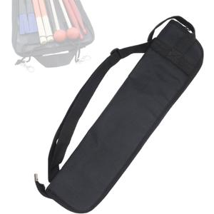 Portable Drumstick Bag - Small Storage Case With Hooks Inside for Drum Set Mallet and Percussion Sticks