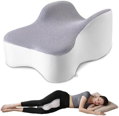 UTJZIB Knee & Leg Pillow for Side Sleepers - Cooling Longer Memory Foam Leg Pillow for Side Sleeping, Support Between Legs, Soothing and Relief for Hip, Sciatica, Back, Knees Spine & Joints Pain