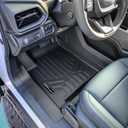 SMARTLINER Custom Fit All Weather Protection Black 1st Row Floor Mat Liner Set Compatible with 2024-2025 Chevrolet Silverado EV
