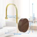 Shower Curtain Hooks, Decorative Shower Curtain Rings for Shower Curtain Rod,Imitation Wood Grain Resin Shower Curtain Hangers, Shower Hooks for Bathroom, Bedroom Set of 12 (Gold)