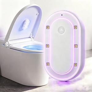 Toilet Guard,Smart U V-C Toilet Cleaner & Odor-Control System with Motion Sensor,Self Cleaning, Rechargeable Toilet Lid Smart accessory for Home Hotel Shared Bathroom, White(1pc)
