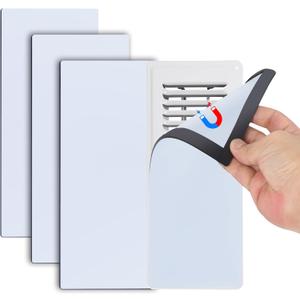 Magnetic Floor Register Vent Covers, 4 x 10 Inch Superior Hold Vent Covers for Home, Air Vent Covers for Sealing Floor, Wall, and Ceiling Registers, RV and HVAC, White
