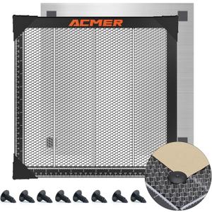 ACMER Honeycomb Laser Bed, Honeycomb Working Table with Aluminum Panel, Cutting Table for Laser Engraver Cutting Machine, Fast Heat Dissipation and Desktop Protection 440x440