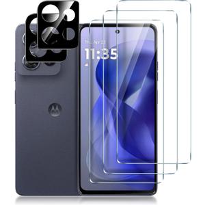 LYWHL for Motorola Moto G Power 5G (2025) Screen Protector, 3 Pack Tempered Glass 9H Hardness HD Clear Film + 2 Pack Camera Lens Glass Protector, Case Friendly, Touch Sensitive (Transparent)