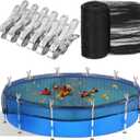 18 Feet Round Leaf Net Cover for Above Ground Pool, Mesh Cover with 12 Pcs Large Metal ClipsPool Safety Net Fits 18FT Above Ground Pools, Keeps Leaves Out of Your Pool