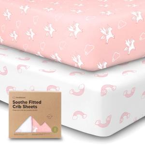 KeaBabies 2-Pack Organic Crib Sheets for Boys, Girls - 52x28 Fitted Crib Mattress Sheet Neutral, Breathable Jersey Cotton Cover for Baby Bed, Toddler Mattress, Soft & Cute Prints (Dreamland) KeaBabies 2-Pack Organic Crib Sheets for Boys, Girls - 52x28 Fitted Crib Mattress Sheet Neutral, Breathable Jersey Cotton Cover for Baby Bed, Toddler Mattress, Soft & Cute Prints (Dreamland)