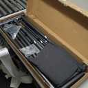 Hammock Chair Stand with X-Large Swing Chair with FootrestAnti-Tip Thickened Weather-Resistant Iron Pipe Swing Frame, 450Lbs Stand Capacity Quick Assembly for Indoor Outdoor (Dark Grey)