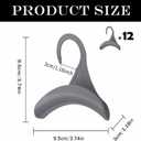 12 Pcs Purse Hanger Hook Acrylic Gray Bag Tie Handbag Belt Hanger Closet Organizer Storage Handbags Tote Holder for Storing Handbags Satchels