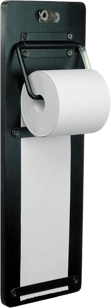 Excello Global Products Wall Mounted Note Paper Dispenser with a 160 Foot roll of Paper Included , Black 