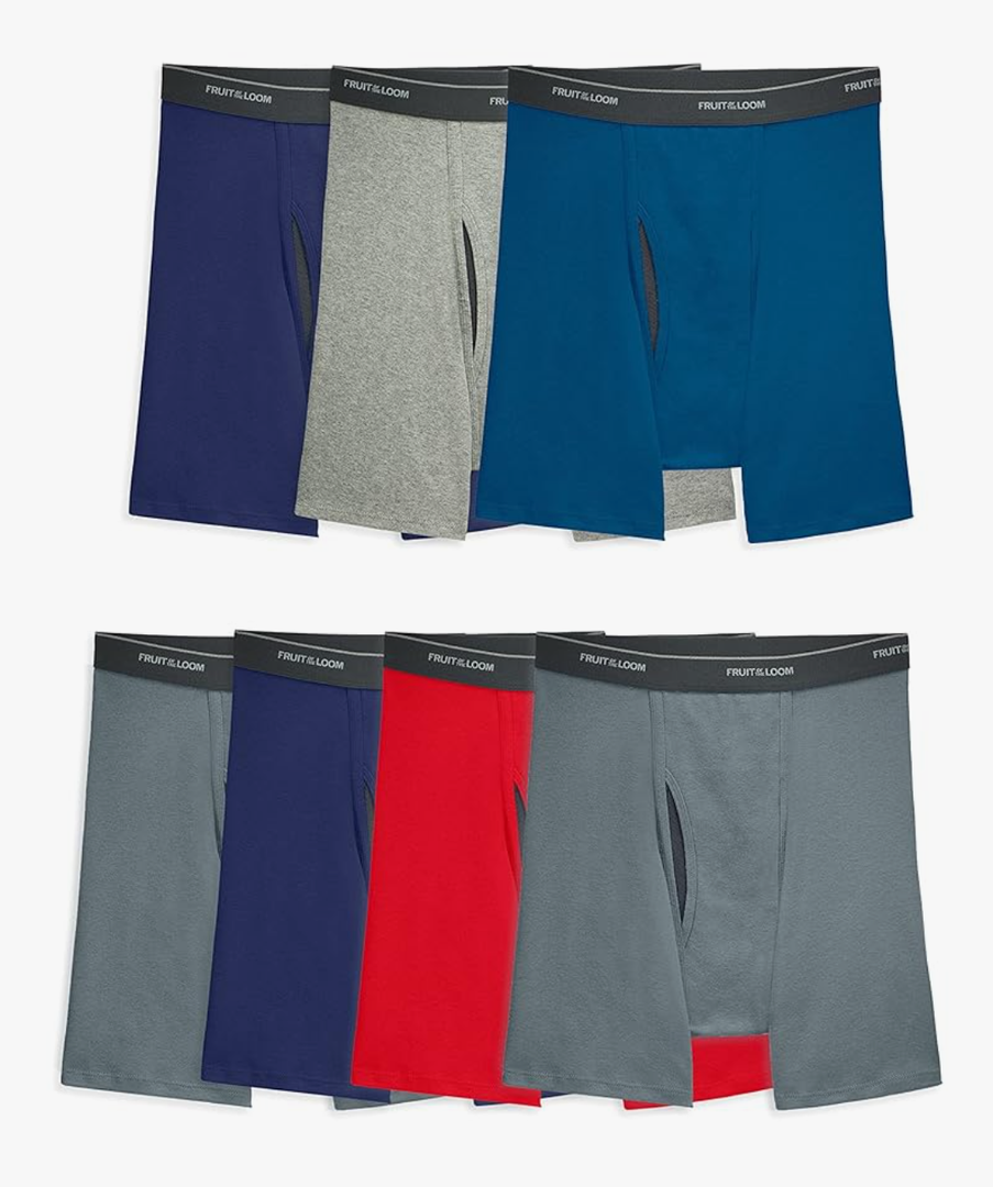 Fruit of the Loom Men's Coolzone Boxer Briefs, Moisture Wicking & Breathable, Assorted Color Multipacks, S