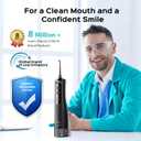 COSLUS E40 Portable Water Flosser for Teeth: 10 Pressure Settings Professional Water Dental Pick for Orthodontic, Braces & Sensitive Gums - Cordless for Travel Use, for Adults Teens, BPA-Free