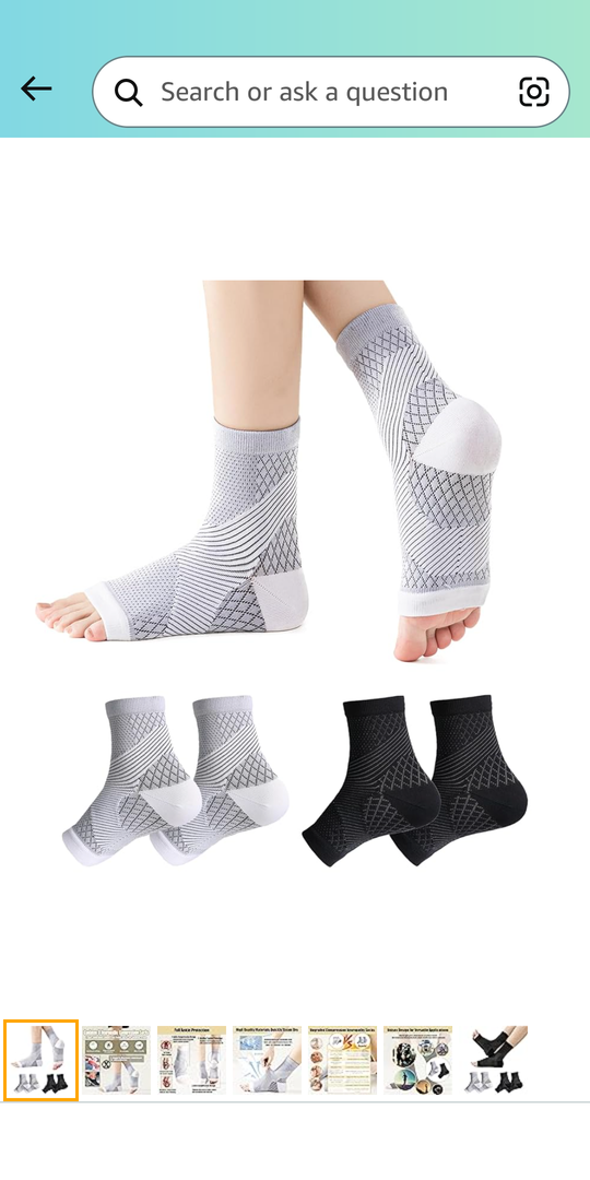 Neuropathy Compression Socks for Women and Men - Upgraded Soothe Pain Relief Ankle Sleeves, L/XL