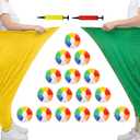2 Pcs Granny Pants Yard Game, Granny Pants Outdoor Game with 16 Six-Color Bouncy Ball and 2 Air Pump, Team Relay Family Reunion Party Field Game Sets