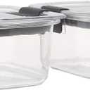 Rubbermaid Brilliance Food Storage Container, Small, 1.3 Cup, Clear, 2-Pack