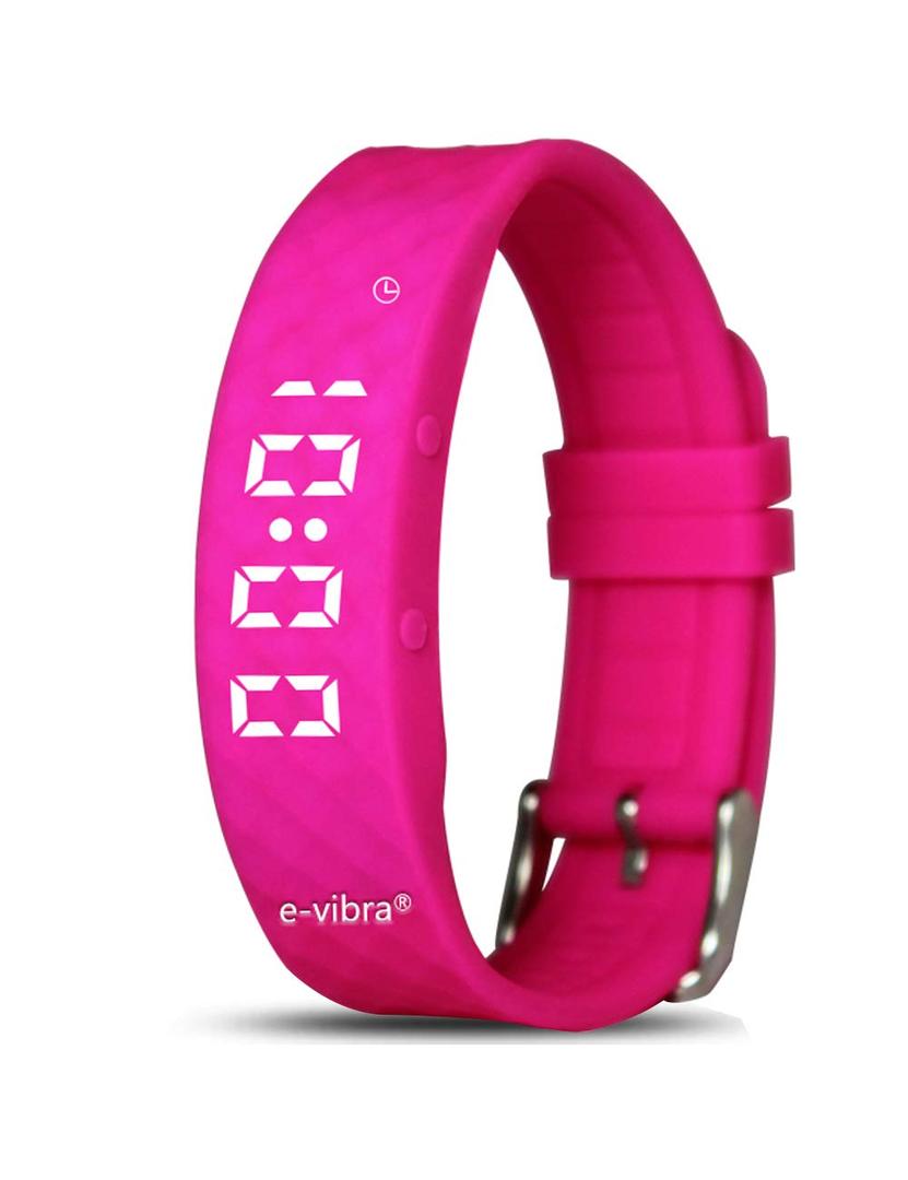Potty Training Watch - Rechargeable Silent Vibrating Watch - Medical Reminder Wristband - with Timer and 15 Daily Alarms (Pink) (Small)