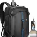 Travel Rolling Backpack Carry-On Set with 2 Storage Bags, 50L Wheeled Laptop Backpack with Wheels, Water-Resistant Luggage for Commute, Work, Travel, Camping & Fitness