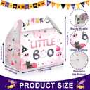 Maijoeyy 16 Pack Halloween Treat Boxes Pastel Little Boo Halloween Goodie Boxes Pink Pumpkin Ghost Bat Cookie Snack Boxes Party Favor Gift Boxes Decorations