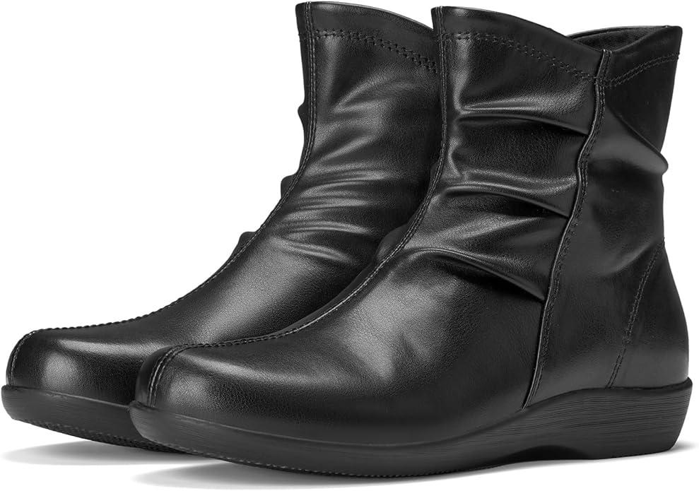 Women's Ankle Boots Flat Booties Casual Short Boots Comfortable Walking Boots for Women, 8