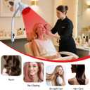 275W Infrared Heat Lamp Red Light Portable Floor Hair Dryer Stand Up Color Processor Styling Perming Dryer Accelerator 110V (White)