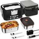 Automatic heat preservation & heating lunch box (Black)