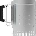 Char-Griller® Charcoal Grill Chimney Starter with Quick Release Trigger for Quickly Lighting BBQ Coals, Compatible with Any BBQ Charcoal Grill, 12-Inch
