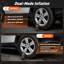 OlarHike Cordless Tire Inflator Portable Air Compressor, 150PSI Dual Power_6000mAh & 12V DC, Air Pump for Car Tires, Bike, Motorcycle, with LED & Digital Pressure Gauge, Gifts for Men & Women (6000mah with Cable (Car&SUV&Light Pickup))