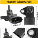 MAP Sensor, Manifold Absolute Pressure Sensor 39300-2B000, Compatible with Hyundai Accent Azera Equus Genesis Santa Fe Sonata Tucson Forte Optima Rio Rondo Senatra Elantra