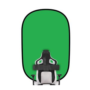 Green Screen Backdrop, 56in Portable Green Screen Chair with Stand Double Sided Foldable Green Background, Chroma Key, for Photography Streaming Gaming Photo Zoom Video Chats and Meeting