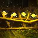 Traveant Solar Camping Lights, RGB Solar Lanterns Hanging Decorative Lights - 4 Pack Waterproof Outdoor Lantern Lamps for Camping, Halloween, Christmas, Garden, Patio, Yard, Lawn, Pathway