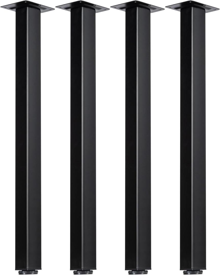 LCSDLHLSY Table Legs 28 inch, Adjustable Metal Furniture Legs,DIY Computer Desks Legs, Coffee Desks, Dining Table with Floor Protectors.