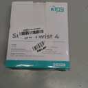 KMC 4-Outlet Surge Twist Cord Reel, Retractable Power Strip Surge Protector, 735J Surge Protection, 5ft Long Retractable Extension Cord, 3-Prong Low-Profile Flat Plug, UL/ETL Certified, Gray