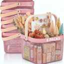 6 Pcs Metal Mesh Basket with Handle, Warm Garden Basket for Fall