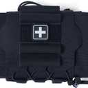 Outdoor Tactical Field-Ready Molle Pouch Quick First Aid Pouch Two-Component Organizer System with Ruggedized Carry Dense Rubber Grip Handle Bag Molle Accessories