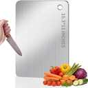 Titanium Cutting Board - 2026 New 100% Pure Titanium Cutting Boards, Food-Grade,Non-Slip Surface, Dishwasher Safe, Elegant Serving Tray, for Charcuterie, Meat, Vegetables, Easy Clean, 15.3"x11"