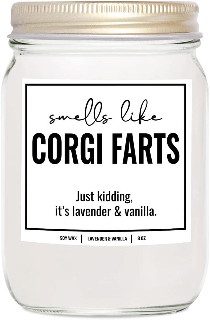 You Nique Designs, Corgi Candle, 8 Oz, Cute Corgi Gifts for Corgi Lovers Women, Corgi Stuff, Corgi Goft, Corgi Dad Mom, White All Natural Soy Vegan Aromatherapy Candles (Lavender & Vanilla) You Nique Designs, Corgi Candle, 8 Oz, Cute Corgi Gifts for Corgi Lovers Women, Corgi Stuff, Corgi Goft, Corgi Dad Mom, White All Natural Soy Vegan Aromatherapy Candles (Lavender & Vanilla)
