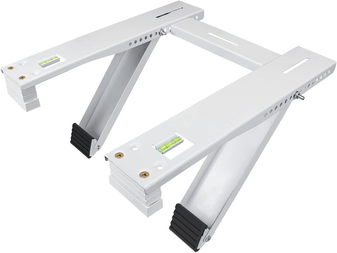 Window Air Conditioner Bracket, Heavy Duty AC Support with 2 Arms, Up to 200 lbs, Universal Fit 5,000 to 22,000 BTU Window Units
