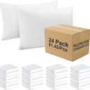ZPECC White Pillow Cases Bulk 24 Pack - Standard Pillowcases with Envelope Closure, Soft Brushed Microfiber Pillow Cover for Hotel Airb&bs Hospital Bedding Essential
