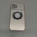 Doulings Magnetic Series Design for iPhone 12 Pro Case,[Compatible with MagSafe][Military Drop&Full Camera Lens Protector] Large Window Logo View Dust-Proof Matte Shockproof Cover,Gold