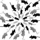 36PCS Plastic Mini Fake Rat Plastic Mouse Toys Decorations Realistic Pranks Rats Simulated Big Small Mouse Mice Toys for April Fools Day Halloween Prank Party Supplies
