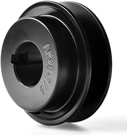 MINERGUY AK25-7/8 Mechanical V-Belt Pulleys, 2.5" OD 7/8" Fixed Bore, Single Groove, Cast Iron, for 3L, 4L, A, AX V-Belt