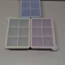 1/2 Cup Silicone Freezer Tray With Lid, Silicone Freezer Molds 3-Pack For meal prep & freezing of various sauces and other dishes, makes 18 perfect 1/2 cup portions cubes (Multicolor 3 Pack)