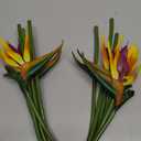 Beebel Artificial Flowers Bird of Paradise Greenery Plants Indoor Outside Garland Home Garden Office Verandah Wedding Decorations 6pcs (Yellow, 6 Pack)