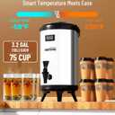 WantJoin Insulated Beverage Dispenser-75 Cup Hot&Cold water Urn for Catering-Stainless Steel Premium 12 L/3.2 Gallon Hot Drink Dispenser with Spigot for Coffee & Hot tea,Cold Milk,Water,Juice(Silver) (EXP 12/31/26)