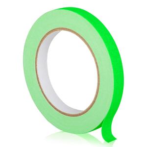 GEYYANG Spike Tape, Green Fluorescent Gaffers Tape 1/2 inch x 20 Yards, Black Light UV Reactive, Multipurpose Fluorescent for Stage Marking, Party and Art Crafts