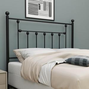 Victorian Metal Headboards, Adjustable Height Iron Frame, Rustic Farmhouse Style, Elegant and Durable Design, Easy Assembly, Universal Fit for Kids & Adults, Queen Size, Black Finish