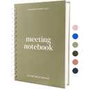 Lamare Meeting Notebook for Work Organization – Perfect Work Notebook for Note Taking & Meeting Planner for Productivity, Color: Sage